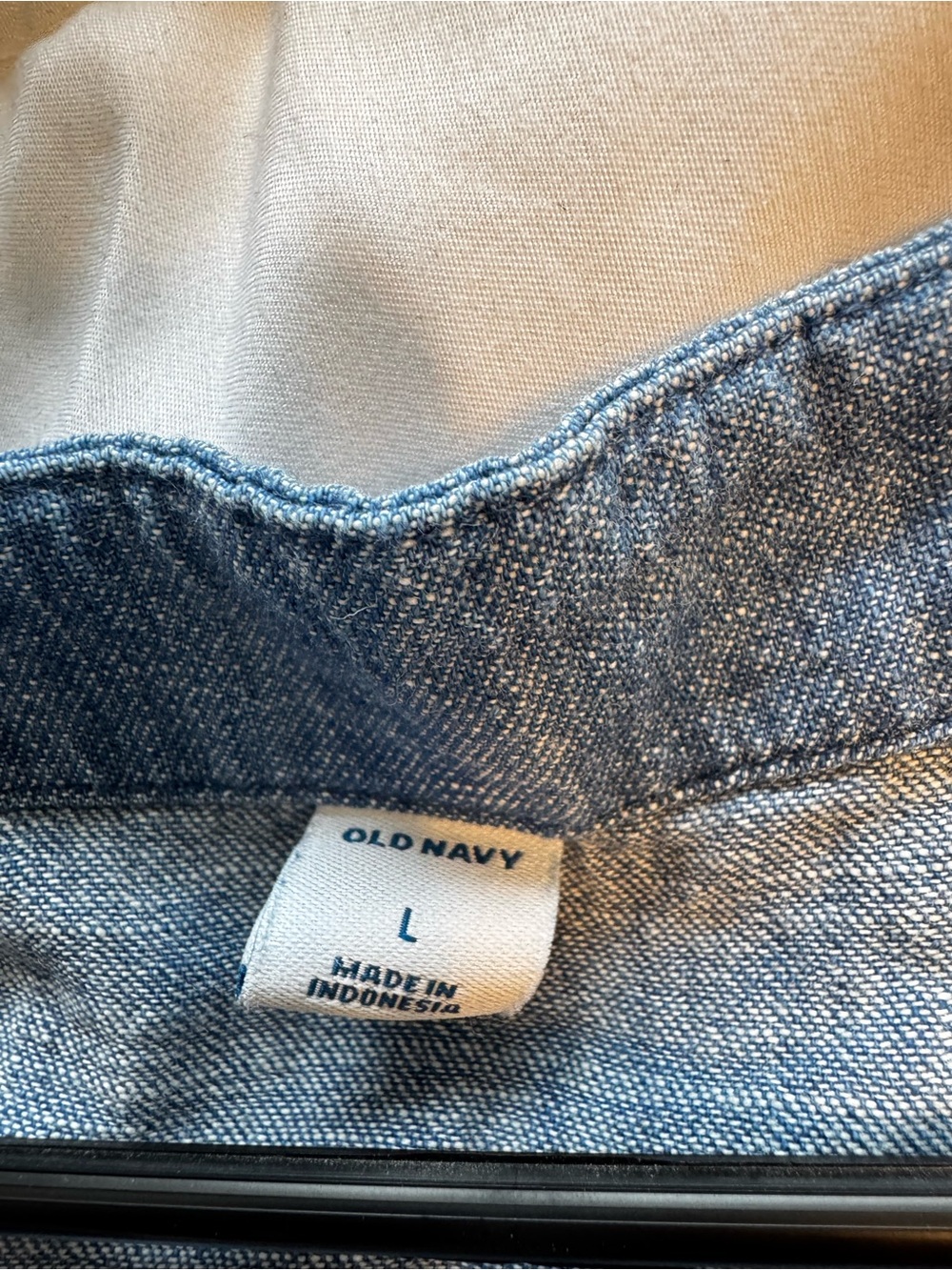 Old Navy Blue Chambray Button-Front Midi Dress - Picture 3 of 14